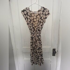 SUZY SHIER Brown & Cream Circle Dress